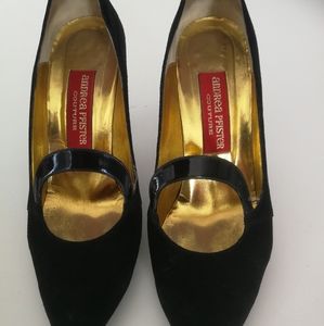 Ladies evening pumps black, size9,Andrea Pfisher couture,Italy